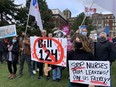 File: A rally against Ontario's wage restraint law brought out hundreds of nurses and other frontline health-care workers in April 2022.