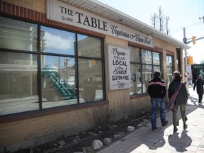 The Table Vegetarian Restaurant on Wellington St. W. has closed its doors.
