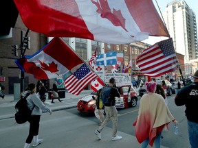 „Rolling Thunder“-Teilnehmer am Freitag in der Rideau Street.