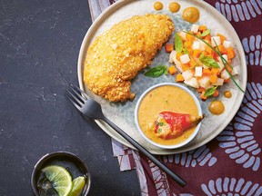 Peanut-crusted chicken — Chef Anto's version of mafé — from Saka Saka.