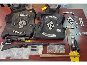 OPP biker unit seized quantities of drugs, weapons and cash in a raid in Ottawa.