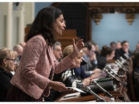 Quebec Liberal leader Dominique Anglade: unfair to anglophone students.
