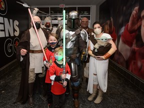 The costumes came out for Star Wars Night at Canadian Tire Centre in March.