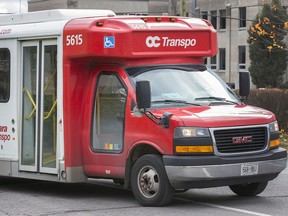 In January and February of this year, Para Transpo registered 38 per cent and 48 per cent of the ridership for the same months in 2019, the most recent non-pandemic year.