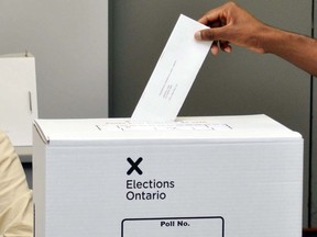 Ontario election ballot box for voting
Please credit Elections Ontario