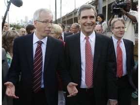 Then-Liberal leader Stéphane Dion, left, and Michel Ignatieff, who became his deputy leader.