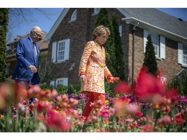 OTTAWA -- Princess Margriet of the Netherlands and her husband, Professor Pieter van Vollenhoven, took part in the official opening of the Canadian Tulip Festival during their visit to Canada, Saturday, May 14, 2022. After the ceremony at the "Man with Two Hats" monument, located across from Dow's Lake, the pair had a tour through Commissioners Park to enjoy the festival and all the beautiful tulips in full bloom. 


ASHLEY FRASER, POSTMEDIA