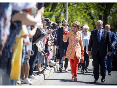 OTTAWA -- Princess Margriet of the Netherlands and her husband, Professor Pieter van Vollenhoven, took part in the official opening of the Canadian Tulip Festival during their visit to Canada, Saturday, May 14, 2022. After the ceremony at the "Man with Two Hats" monument, located across from Dow's Lake, the pair had a tour through Commissioners Park to enjoy the festival and all the beautiful tulips in full bloom. 


ASHLEY FRASER, POSTMEDIA