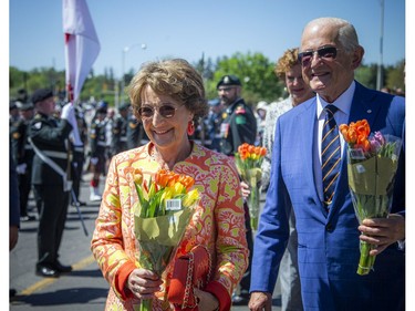 OTTAWA -- Princess Margriet of the Netherlands and her husband, Professor Pieter van Vollenhoven, took part in the official opening of the Canadian Tulip Festival during their visit to Canada, Saturday, May 14, 2022. After the ceremony at the "Man with Two Hats" monument, located across from Dow's Lake, the pair had a tour through Commissioners Park to enjoy the festival and all the beautiful tulips in full bloom. 


ASHLEY FRASER, POSTMEDIA