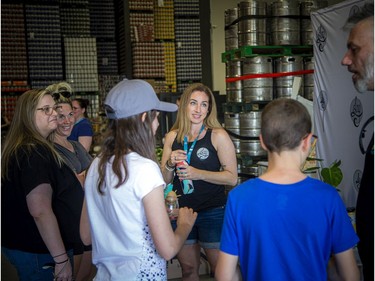 Laura Dill, along with a team of volunteers chanced the weather and held a very successful fundraising plant sale at Broadhead Brewing Company in the city's east end, Sunday, May 15, 2022.