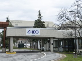 The entrance to the Children's Hospital of Eastern Ontario. Kids have faced long wait times for important health services during the pandemic.