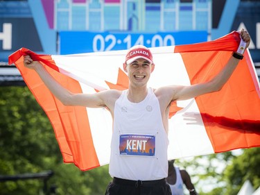 OTTAWA --  Justin Kent, top Canadian male to finish the marathon at Tamarack Ottawa Race Weekend, Sunday, May 29, 2022.