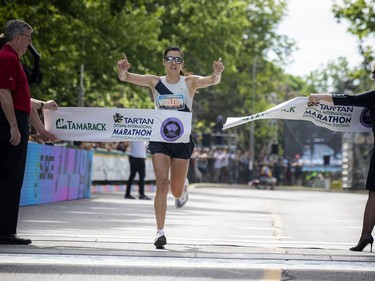 OTTAWA --  Kinsey Middleton, top female and top Canadian female to finish the marathon at Tamarack Ottawa Race Weekend, Sunday, May 29, 2022.