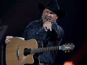 Country singer Garth Brooks performs at the Scotiabank Saddledome in Calgary.