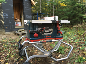 This is currently Steve Maxwell’s favourite portable benchtop table saw. It includes a feature that stops the blade from cutting anything like fingers or hands.