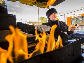 Terry Scanlon, a street food vendor in Ottawa for over 30 years, is pictured in this file photo from 2016. Scanlon is recovering from a serious heart attack.