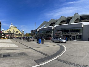 A view of the retail strip behind the north side stadium stands at Lansdowne Park on Friday.  City Council will be called upon to ratify the Finance and Economic Development Committee's Lansdowne 2.0 decision at its May 25 meeting.