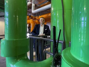Scott Demark, president, Zibi Community Utility, amongst the systems controlling there direct energy system (DES). ZCU is a private-public partnership between Zibi, Hydro Ottawa and Kruger Products and is the only DES in North America to use low-grade post-industrial waste for the heating of buildings.