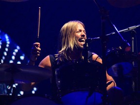 Taylor Hawkins, drummer for the Foo Fighters, performs to a packed house at the Saddledome in Calgary on Tuesday, October 23, 2018.