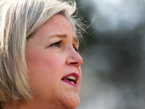 NDP leader Andrea Horwath makes a campaign announcement in Scarborough, Ont., on Thursday, May 5, 2022
