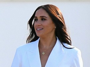 Meghan Markle, Duchess of Sussex, on April 15, 2022. "One of the reasons she was so keen not to give up her American citizenship was so she had the option to go into politics," a friend told Vanity Fair in 2020.