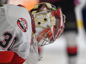 Goalie Filip Gustavsson and the Belleville Senators were eliminated from the playoffs.
