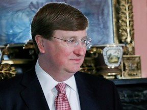 Mississippi Republican Gov. Tate Reeves, shown at the Governor's Mansion in Jackson, June 30, 2020, demurred Sunday when asked if Mississippi might next target the use of contraceptives such as the Plan B pill or intrauterine devices.