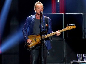 FILE PHOTO: Sting performs during the iHeartRadio Music Festival at The T-Mobile Arena in Las Vegas, Nevada, U.S. September 24, 2016.