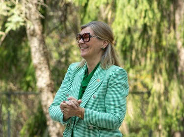 Ambassador of the Kingdom of the Netherlands, Ines Coppoolse, arrives at Stornoway on Thursday morning for a ceremonial planting of tulips with Princess Margriet of the Netherlands.