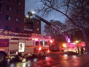 Ottawa fire at fire at Cumberland Pizza on Nelson Street Monday.