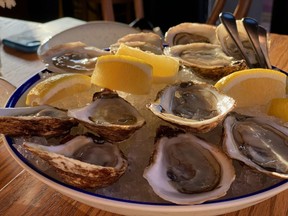 Oysters at Le Poisson Bleu