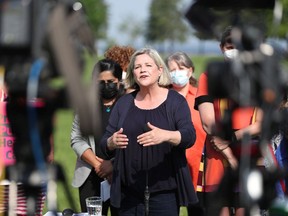NDP Leader Andrea Horwath was joined by local candidates and health workers talking about the NDP's plan for  health care.