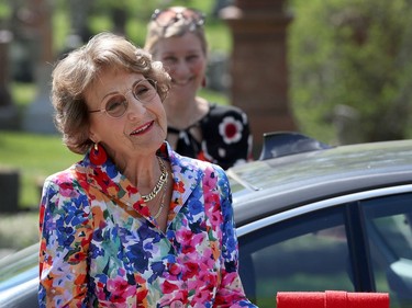 Royal Highness Princess Margriet of the Netherlands arrives at the Beechwood Cemetery to see Prime Minister Justin Trudeau Friday afternoon. Princess Margriet and Prime Minister Trudeau were unveiling a plaque of General Foulkes at Beechwood Cemetery.