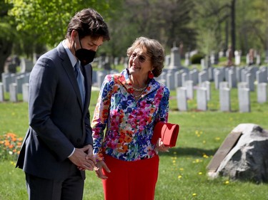 Royal Highness Princess Margriet of the Netherlands arrives at the Beechwood Cemetery to see Prime Minister Justin Trudeau Friday afternoon. Princess Margriet and Prime Minister Trudeau were unveiling a plaque of General Foulkes at Beechwood Cemetery.