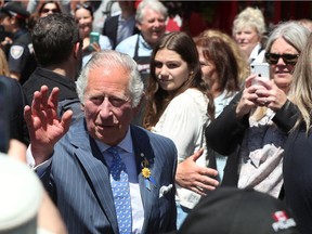 OTTAWA - May 18, 2022 - Prince Charles visiting the Byward Market in Ottawa Wednesday.