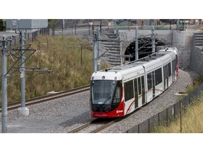 An LRT train on the tracks during testing of the system on Aug. 12, 2019. Errol McGihon Files

View of LRT looking eastward from Pimisi Station.