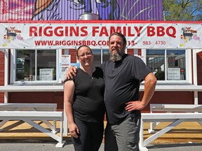 Pat and Liz Riggins, who lost their house in a fire after the late May storm, say they're "overwhelmed" by the support they received from the community to help rebuild.
