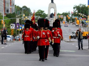 Governor General's Foot Guards exercise Freedom of the City Saturday