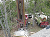 This rig is drilling a well next to one of the houses Maxwell built. It takes less than a day to drill a well, even one that’s hundreds of feet deep through rock.