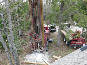 This team is drilling a well next to one of the houses that Maxwell built.  It takes less than a day to drill a well, even one that is hundreds of feet deep in the rock.