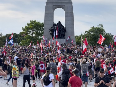 Canadian Forces veteran James Topp arrived at the National War Memorial early Thursday evening, completing a cross-country march to protest COVID-19 vaccine mandates. Thursday, Jun. 30, 2022.