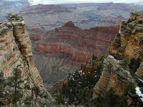 A general view of the South Rim of the Grand Canyon in Grand Canyon National Park, Arizona.