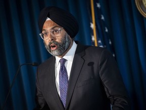 Gurbir Grewal, director of enforcement for U.S. Securities and Exchange Commission (SEC), speaks during a news conference in New York, U.S., on Wednesday, April 27, 2022.
