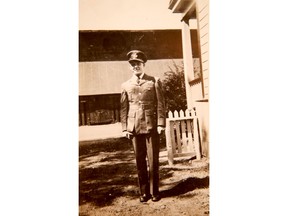 Flying Officer George Huson in his Royal Canadian Air Force uniform.