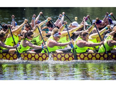 Saturday preliminary-race action from the Tim Hortons Ottawa Dragon Boat Festival at Mooney's Bay, back after a two-year pandemic pause.