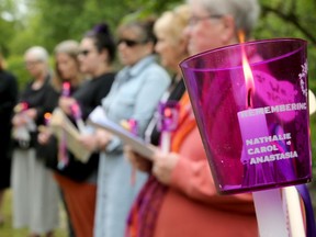 The day an inquest into the deaths of three Ottawa Valley women (Carol Culleton, Anastasia Kuzyk and Nathalie Warmerdam) began last week, a vigil was held in their honour at the Women's Monument in Petawawa.