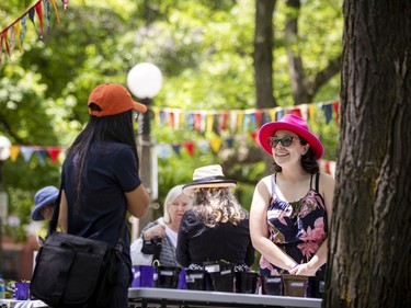 Melanie Ouellette, founder of the Ottawa Wildflower Seed Library, was handing out small plants for free at the Celebrate Gardening! event at Dundonald Park on Saturday.