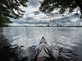 OTTAWA - It's a good day to be on the water Wednesday, with steamy temperatures in the forecast. Here's a view of Ottawa from the Ottawa River on the Gatineau side. Blair Crawford/Postmedia