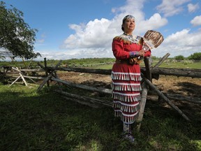 Stephanie Sarazin, Artistic, Marketing and Client Relations Director of Indigenous Experiences, poses for a photo at Madahoki Farm, which will host the Summer Solstice Indigenous Festival this year.