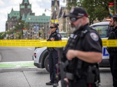 Ottawa police, Parliamentary Protective Services, Ottawa Fire Services, paramedics, RCMP and military police were all in the area.